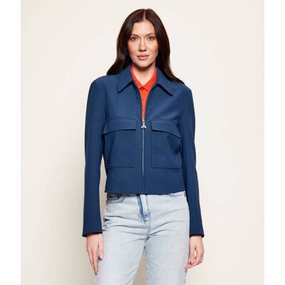 Patrizia Pepe Kurtka bomber Regular Fit granatowy 36 Patrizia Pepe Kurtka bomber Regular Fit granatowy 36