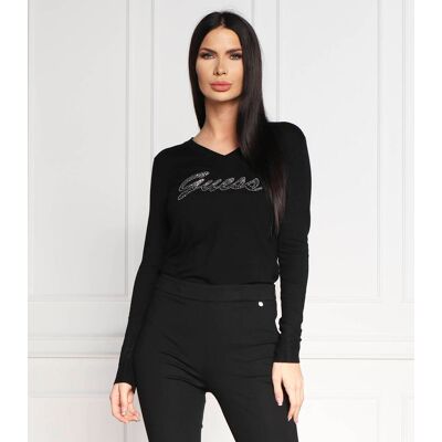 Guess Sweter PASCALE VN LS Regular Fit czarny XS Guess Sweter PASCALE VN LS Regular Fit czarny XS