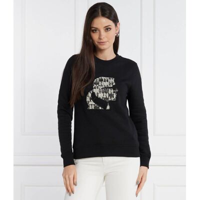 Karl Lagerfeld Bluza boucle karl Regular Fit czarny XS Karl Lagerfeld Bluza boucle karl Regular Fit czarny XS