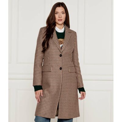 Tommy Hilfiger Płaszcz z dodatkiem wełny brązowy 42 Tommy Hilfiger Płaszcz z dodatkiem wełny brązowy 42