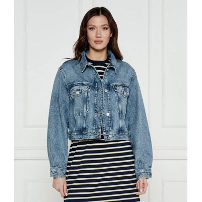 Tommy Hilfiger Kurtka jeansowa Cropped Fit niebieski 34 Tommy Hilfiger Kurtka jeansowa Cropped Fit niebieski 34