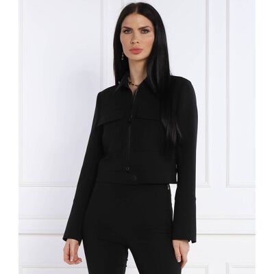 Patrizia Pepe Kurtka Cropped Fit czarny 40 Patrizia Pepe Kurtka Cropped Fit czarny 40