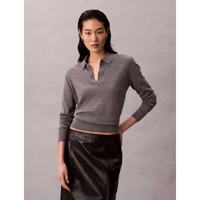 Calvin Klein Sweter Relaxed fit z dodatkiem wełny szary L Calvin Klein Sweter Relaxed fit z dodatkiem wełny szary L