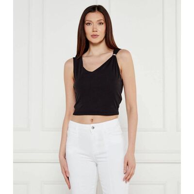 Guess Top AIMEE Cropped Fit czarny L Guess Top AIMEE Cropped Fit czarny L