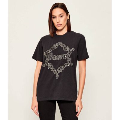 AllSaints T-shirt Drip Embellished Boyfriend Oversize fit czarny M AllSaints T-shirt Drip Embellished Boyfriend Oversize fit czarny M