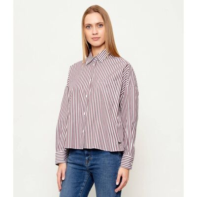 Weekend MaxMara Koszula WKDAUREO Oversize fit bordowy 40 Weekend MaxMara Koszula WKDAUREO Oversize fit bordowy 40