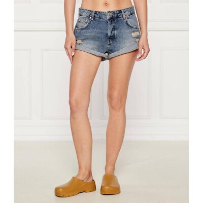 One Teaspoon Jeansowe szorty COLORADO BANDITS Regular Fit low waist niebieski 28 One Teaspoon Jeansowe szorty COLORADO BANDITS Regular Fit low waist niebieski 28