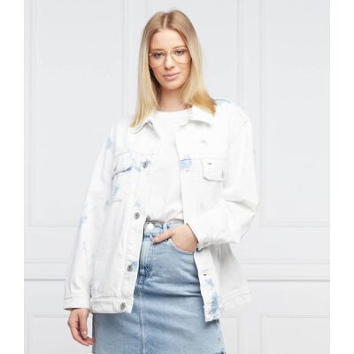 Tommy Jeans Kurtka jeansowa Oversize fit błękitny S Tommy Jeans Kurtka jeansowa Oversize fit błękitny S