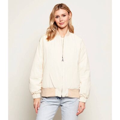 Patrizia Pepe Kurtka bomber Regular Fit ecru 34 Patrizia Pepe Kurtka bomber Regular Fit ecru 34