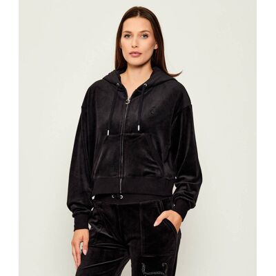 Juicy Couture Bluza BRENDAL Cropped Fit czarny XS Juicy Couture Bluza BRENDAL Cropped Fit czarny XS