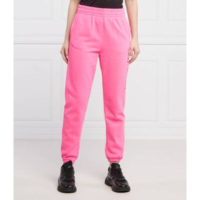 DKNY Sport Spodnie dresowe LAYERED Regular Fit różowy XL DKNY Sport Spodnie dresowe LAYERED Regular Fit różowy XL