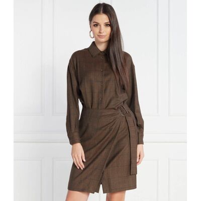 Weekend MaxMara Wełniana sukienka ADERIRE brązowy 34 Weekend MaxMara Wełniana sukienka ADERIRE brązowy 34