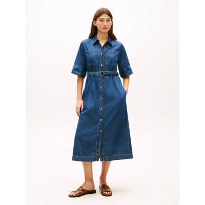 Tommy Hilfiger Jeansowa sukienka granatowy 36 Tommy Hilfiger Jeansowa sukienka granatowy 36
