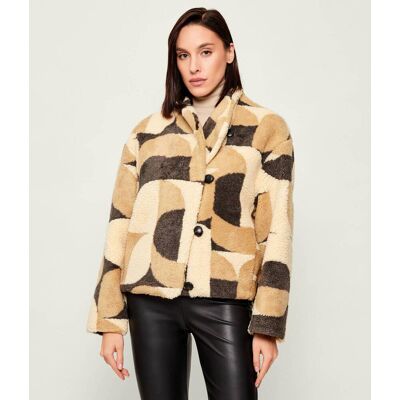 Ba&sh; Kurtka FUTURA Regular Fit shearling beżowy S Ba&sh; Kurtka FUTURA Regular Fit shearling beżowy S