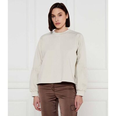 Marc Cain Bluza Loose fit beżowy 40 Marc Cain Bluza Loose fit beżowy 40