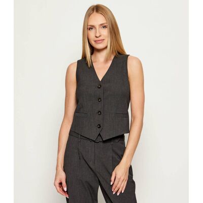 Marc Cain Kamizelka Slim Fit grafitowy 36 Marc Cain Kamizelka Slim Fit grafitowy 36