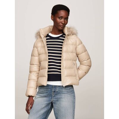 Tommy Hilfiger Puchowa kurtka Regular Fit beżowy M Tommy Hilfiger Puchowa kurtka Regular Fit beżowy M