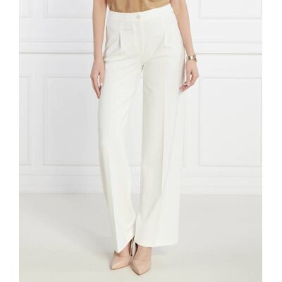 Marc Cain Spodnie flare fit high waist ecru 36 Marc Cain Spodnie flare fit high waist ecru 36