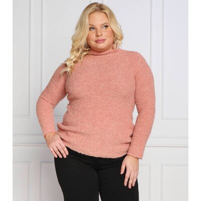 Persona by Marina Rinaldi Sweter ALASSIO Plus size Regular Fit z dodatkiem wełny łososiowy 50/52 Persona by Marina Rinaldi Sweter ALASSIO Plus size Regular Fit z dodatkiem wełny łososiowy 50/52