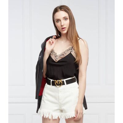 Pinko Top Giaggilo Relaxed fit czarny 34 Pinko Top Giaggilo Relaxed fit czarny 34