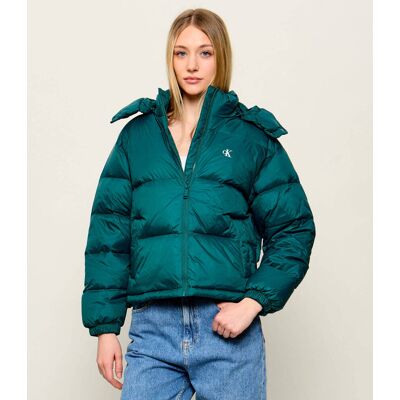 Calvin Klein Jeans Puchowa kurtka Loose fit turkusowy S Calvin Klein Jeans Puchowa kurtka Loose fit turkusowy S