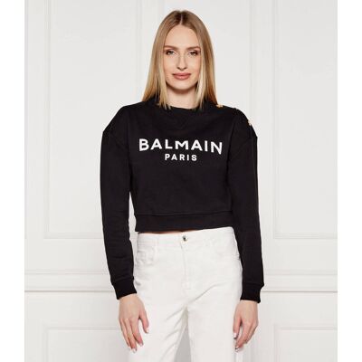 Balmain Bluza Cropped Fit czarny XS Balmain Bluza Cropped Fit czarny XS