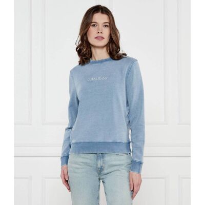 Guess Jeans Bluza Regular Fit błękitny XL Guess Jeans Bluza Regular Fit błękitny XL