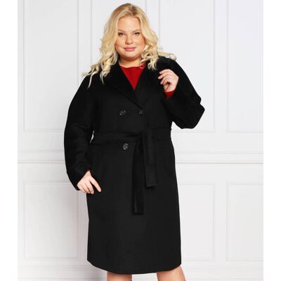 Persona by Marina Rinaldi Wełniany płaszcz TARINA plus size czarny 42 Persona by Marina Rinaldi Wełniany płaszcz TARINA plus size czarny 42