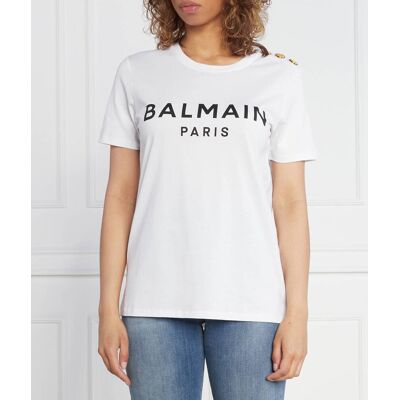 Balmain T-shirt PRINTED Regular Fit biały XL Balmain T-shirt PRINTED Regular Fit biały XL