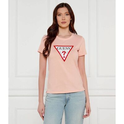 Guess T-shirt Regular Fit brzoskwiniowy S Guess T-shirt Regular Fit brzoskwiniowy S