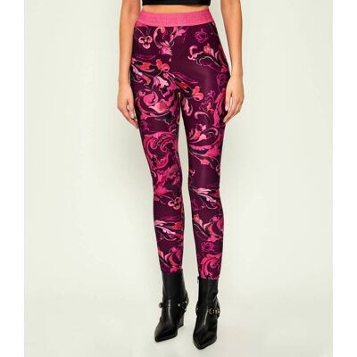 Versace Jeans Couture Legginsy BAROCCO PORCELAIN Skinny fit różowy 34 Versace Jeans Couture Legginsy BAROCCO PORCELAIN Skinny fit różowy 34