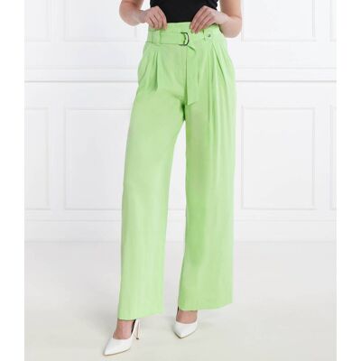 Marc Cain Lniane spodnie flare fit limonkowy 42 Marc Cain Lniane spodnie flare fit limonkowy 42