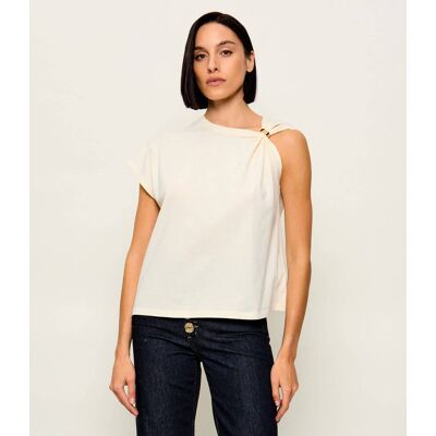 Ba&sh; Bluzka Allia Relaxed fit ecru S Ba&sh; Bluzka Allia Relaxed fit ecru S