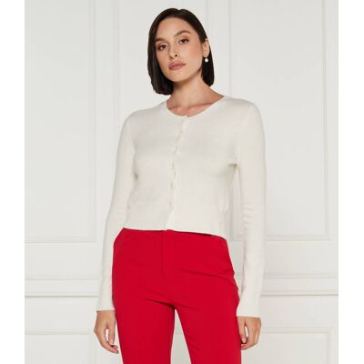 Pinko Kaszmirowy kardigan CARATTERE Slim Fit ecru M Pinko Kaszmirowy kardigan CARATTERE Slim Fit ecru M