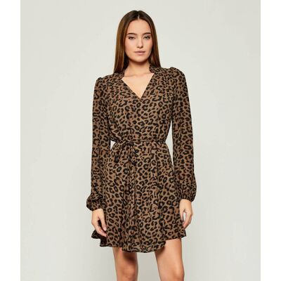 Guess Sukienka WANDA brązowy XL Guess Sukienka WANDA brązowy XL