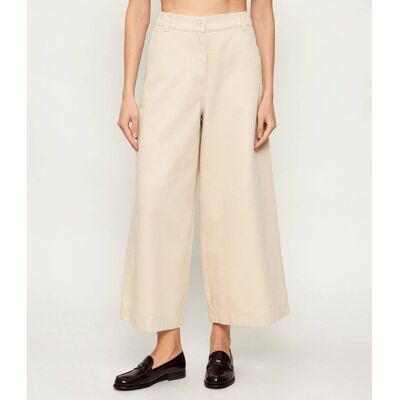 Weekend MaxMara Spodnie WKDARIETE Relaxed fit beżowy 42 Weekend MaxMara Spodnie WKDARIETE Relaxed fit beżowy 42