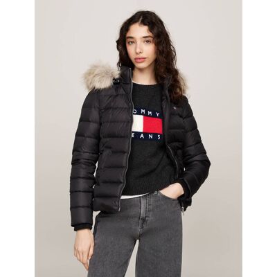 Tommy Jeans Puchowa kurtka Slim Fit czarny L Tommy Jeans Puchowa kurtka Slim Fit czarny L