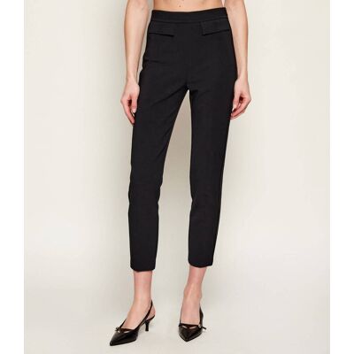 Elisabetta Franchi Spodnie cygaretki Slim Fit czarny 44 Elisabetta Franchi Spodnie cygaretki Slim Fit czarny 44