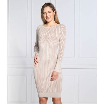 Guess Sukienka ALEXIA beżowy XL Guess Sukienka ALEXIA beżowy XL