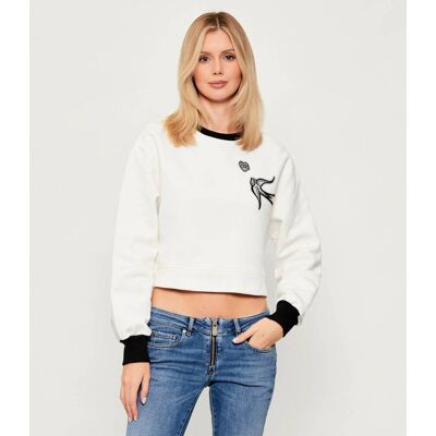 Pinko Bluza MANDORLATO Cropped Fit biały M Pinko Bluza MANDORLATO Cropped Fit biały M