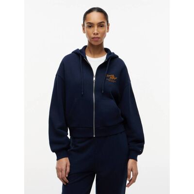 Tommy Hilfiger Bluza TERRY Loose fit granatowy XL Tommy Hilfiger Bluza TERRY Loose fit granatowy XL