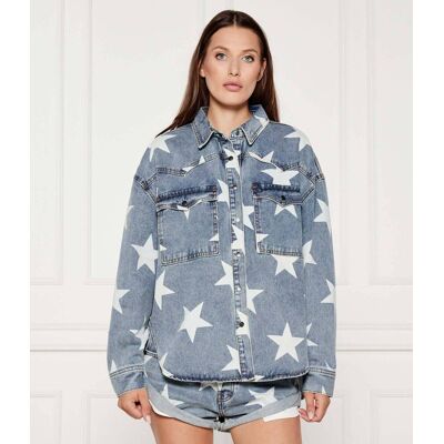One Teaspoon Jeansowa koszula DARIA Oversize fit niebieski L One Teaspoon Jeansowa koszula DARIA Oversize fit niebieski L