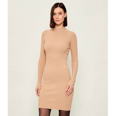 Guess Sukienka CLAIRE beżowy XS Guess Sukienka CLAIRE beżowy XS