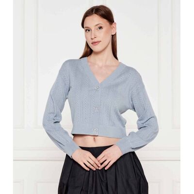 Guess Kardigan LYLA Cropped Fit błękitny XL Guess Kardigan LYLA Cropped Fit błękitny XL