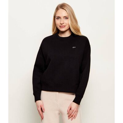 Lacoste Bluza Oversize fit czarny 36 Lacoste Bluza Oversize fit czarny 36