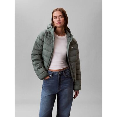 Calvin Klein Jeans Kurtka Cropped Fit zielony L Calvin Klein Jeans Kurtka Cropped Fit zielony L