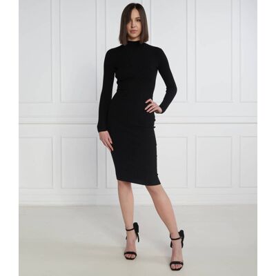 Elisabetta Franchi Sukienka z dodatkiem jedwabiu czarny 44 Elisabetta Franchi Sukienka z dodatkiem jedwabiu czarny 44