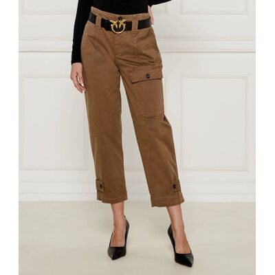 Pinko Spodnie cargo GLOBO Regular Fit brązowy 40 Pinko Spodnie cargo GLOBO Regular Fit brązowy 40