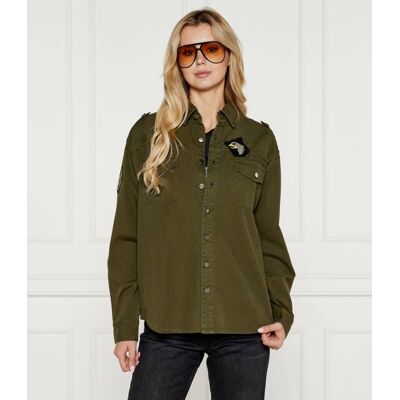 One Teaspoon Koszula Aviator Eagle Oversize fit khaki M One Teaspoon Koszula Aviator Eagle Oversize fit khaki M