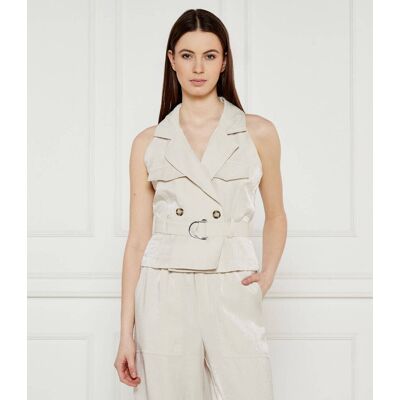 Liu Jo Kamizelka Regular Fit ecru 34 Liu Jo Kamizelka Regular Fit ecru 34